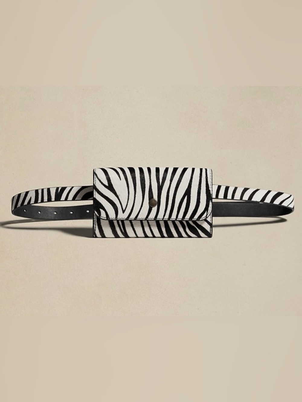 Banana Republic Zebra Haircalf Leather Belt Bag